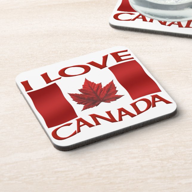 Canada Flag Souvenir Coaster Custom Canada Gifts (Left Side)