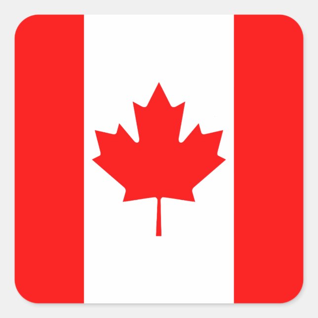 Canada Flag Square Sticker (Front)
