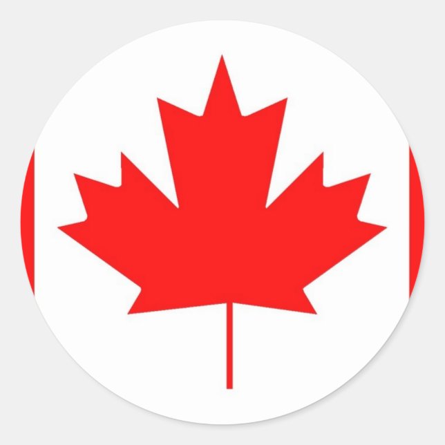 canada flag sticker (Front)