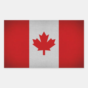 Canada Flag Sticker, Vinyl Travel Stickers, Canadi Rectangular Sticker