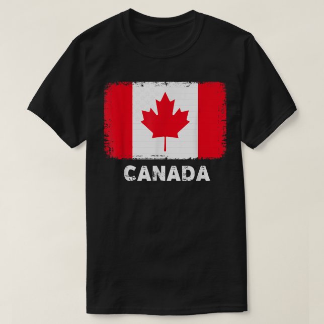 Canada Flag Support Canadian People Women Men Gift T-Shirt (Design Front)