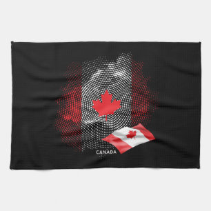 Canada flag tea towel
