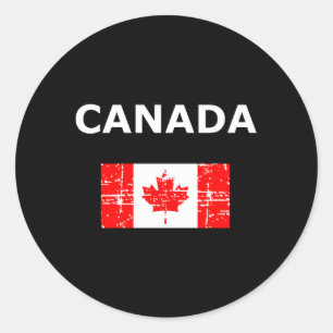 Canada Flag The Canadian Maple Leaf Classic Round Sticker