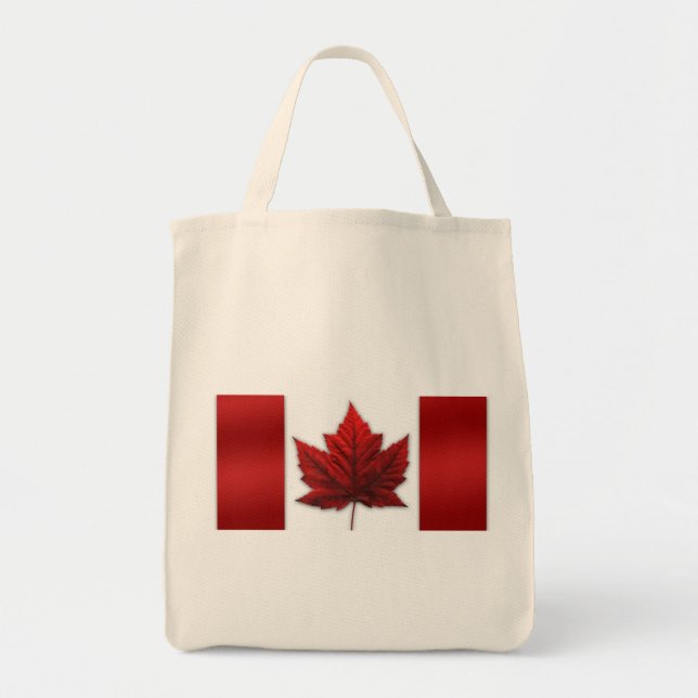 Canada Flag Tote Bag Environmental Canada Tote Bag (Front)