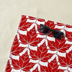 Canada Flag Towel Canadian Maple Leaf Beach Towel 