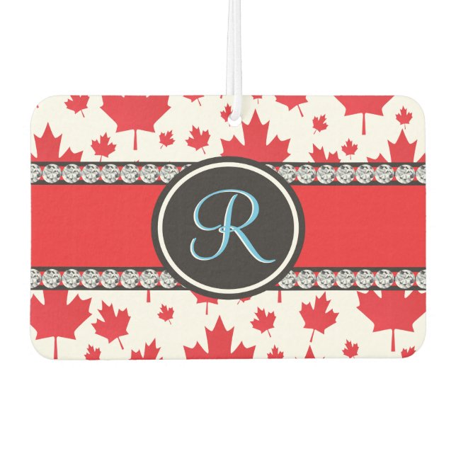 Canada Flag Unique Abstract Budget Monogram Car Air Freshener (Front)