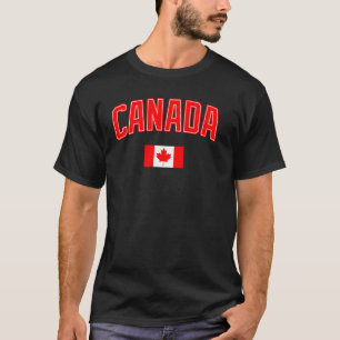 Canada Flag Varsity Canadian Toronto Retro Vintag T-Shirt