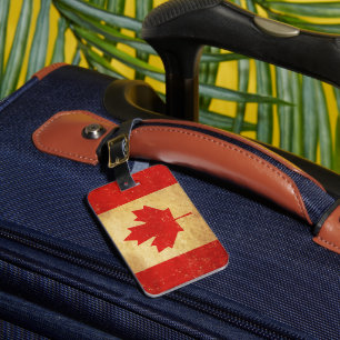 Canada Flag Vintage Design Luggage Tag