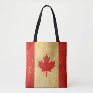 Canada Flag Vintage Design Tote Bag