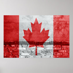 Canada flag wall poster