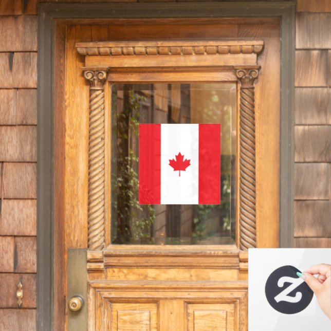 Canada flag window cling (Home Door)
