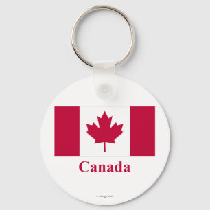 Canada Flag with Name Key Ring