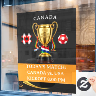 Canada Football Portable 2026 Global Games Window Cling