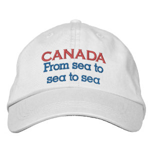 Canada From Sea to Sea to Sea Embroidered Hat