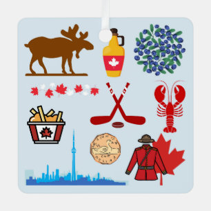 Canada Fun Metal Tree Decoration