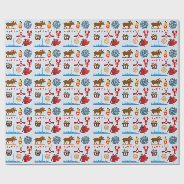 Canada Fun Wrapping Paper (Seam)