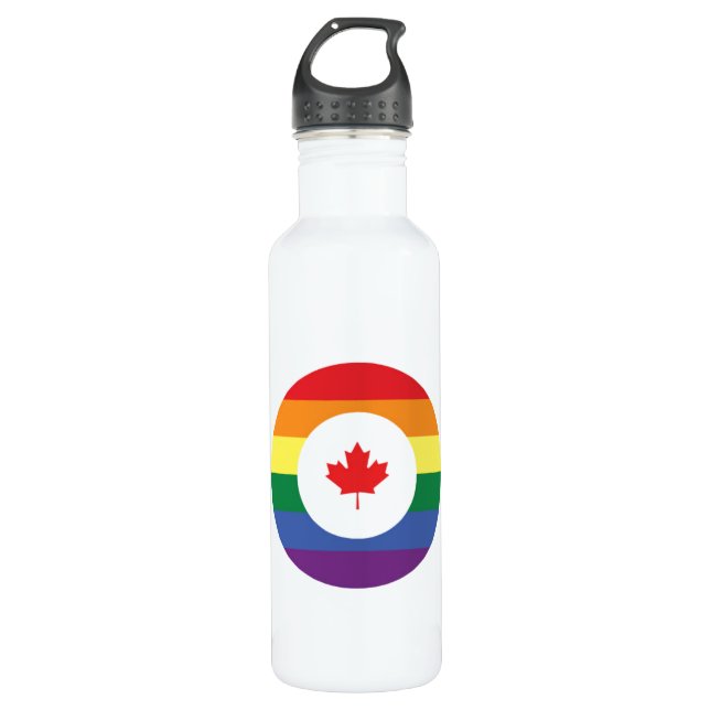 Canada Gay Pride 710 Ml Water Bottle (Front)
