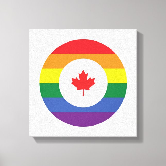 Canada Gay Pride Canvas Print (Front)