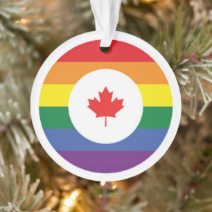 Canada Gay Pride Ornament