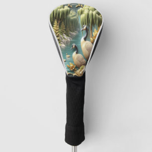 Canada Geese Amidst the Weeping Willows  Golf Head Cover