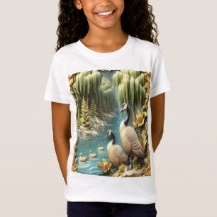 Canada Geese Amidst the Weeping Willows  T-Shirt