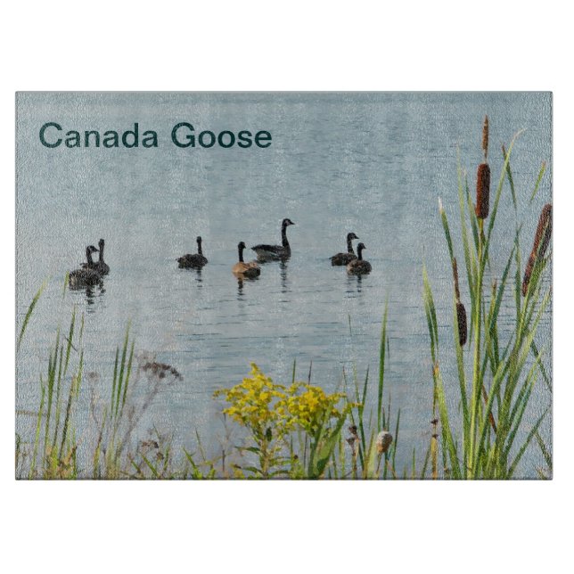 Canada Geese And Cattails Cutting Board (Front)
