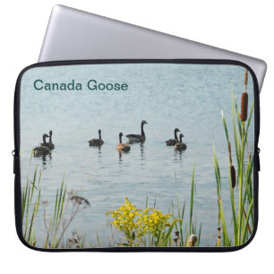 Canada Geese And Cattails Laptop Sleeve