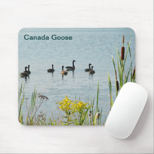 Canada Geese And Cattails Mouse Mat