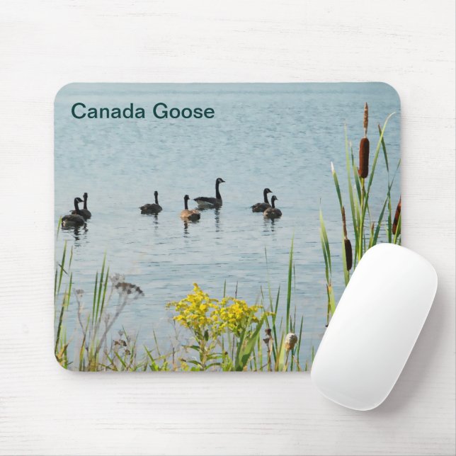Canada Geese And Cattails Mouse Mat (With Mouse)