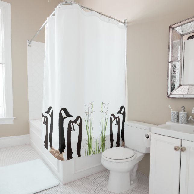 Canada Geese Birds Animal Wildlife Shower Curtain (In Situ)