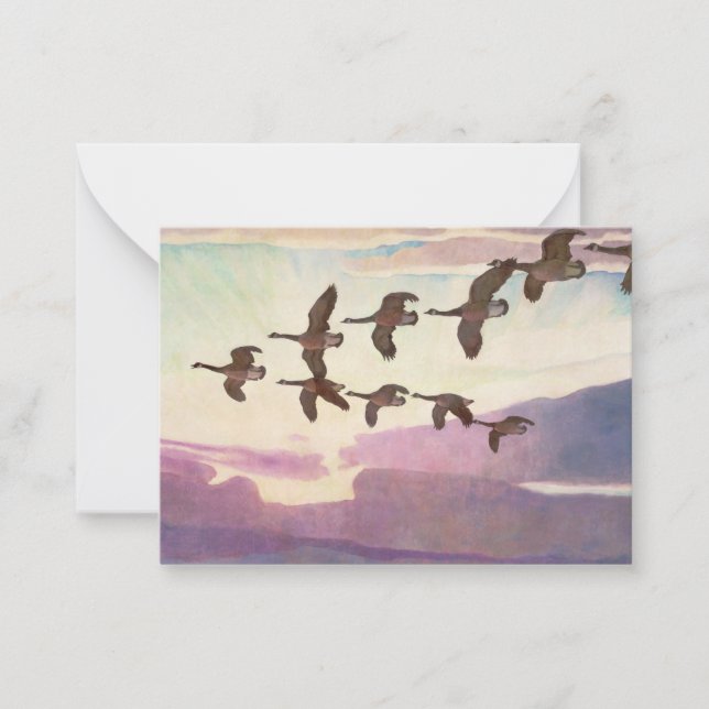 Canada Geese in Spring by Newell Convers Wyeth Card (Front)