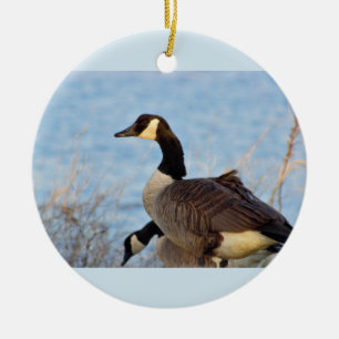 Canada Geese Photo Ceramic Tree Decoration