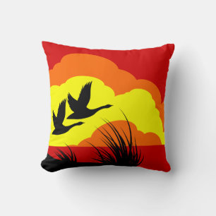 Canada Geese Silhouette Cushion