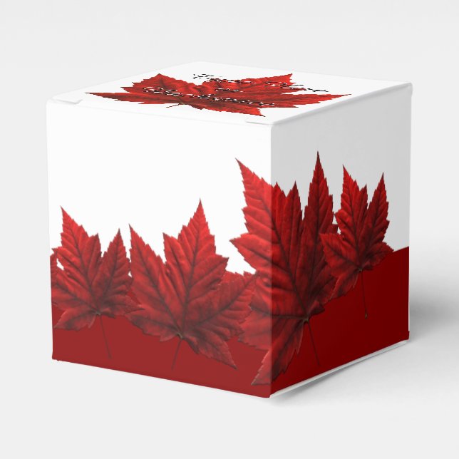 Canada Gift Box Personalise Canada Leaf Gift Boxes (Front Side)