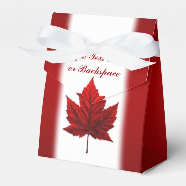 Canada Gift Box Personalised Canada Flag Gift Bag (Front Side)