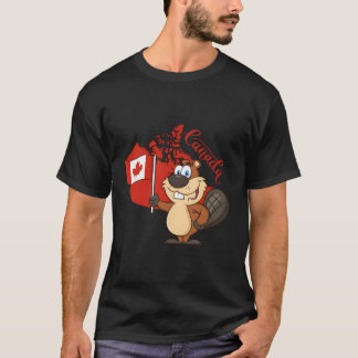 Canada Gifts Canadian Groundhog Flag T-Shirt