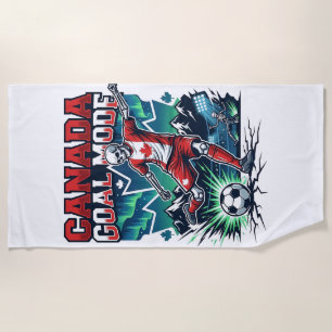 Canada Goal Mode Skeleton Striker Nations Dynamic  Beach Towel