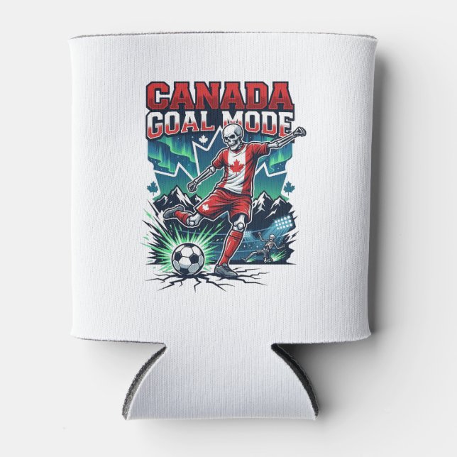 Canada Goal Mode Skeleton Striker Nations Dynamic  Can Cooler (Front)