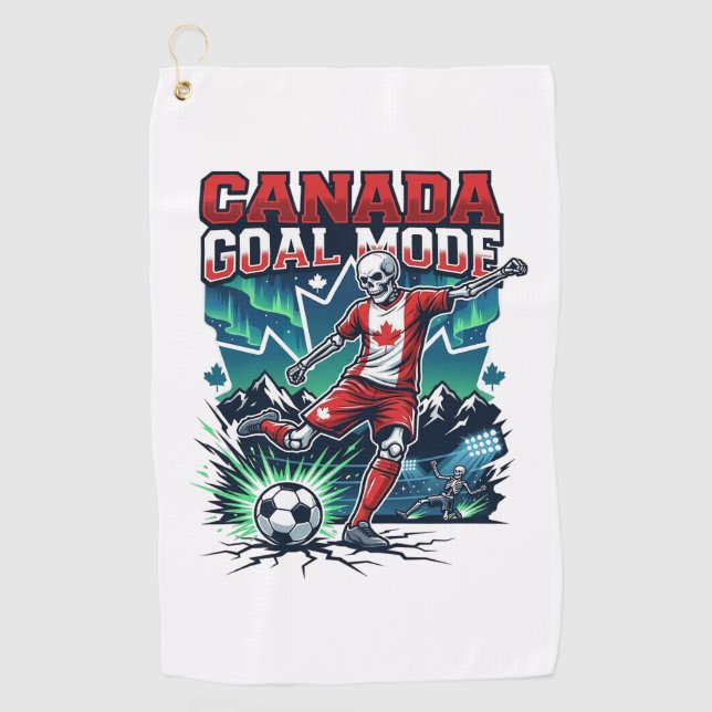 Canada Goal Mode Skeleton Striker Nations Dynamic  Golf Towel (Front)
