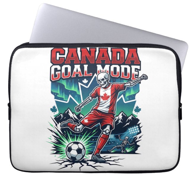 Canada Goal Mode Skeleton Striker Nations Dynamic  Laptop Sleeve (Front)
