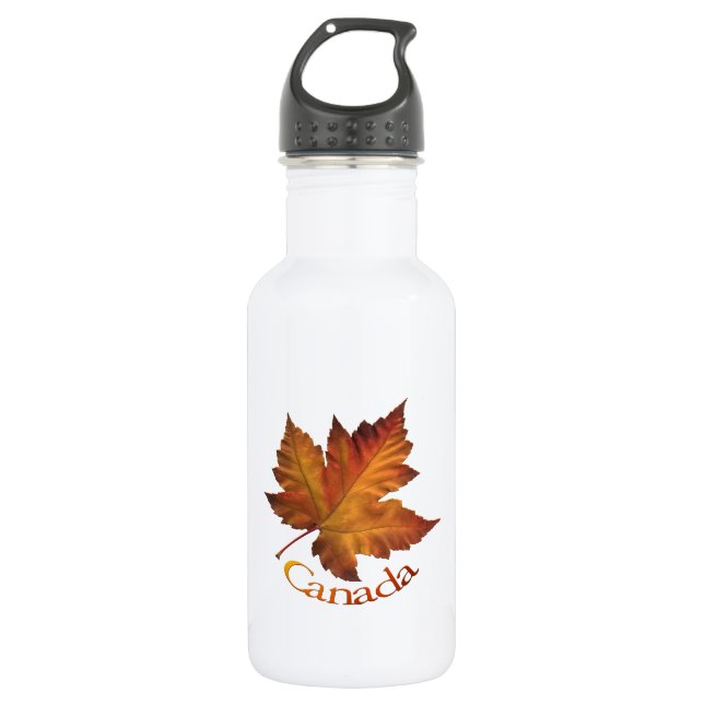 Canada Gold Maple Leaf Souvenir 532 Ml Water Bottle (Front)