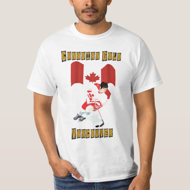Canada Gold - Mens Olympic Hockey T-Shirt (Front)