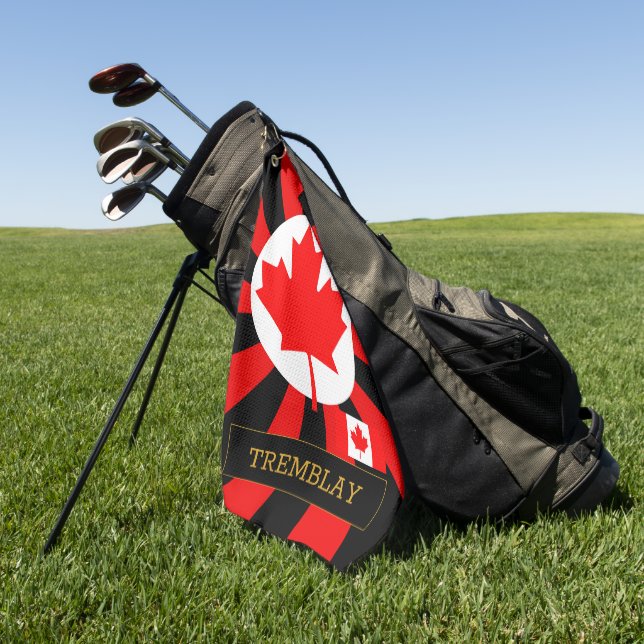 Canada Golf & premium Canadian Flag / Patriots Towel (Green)