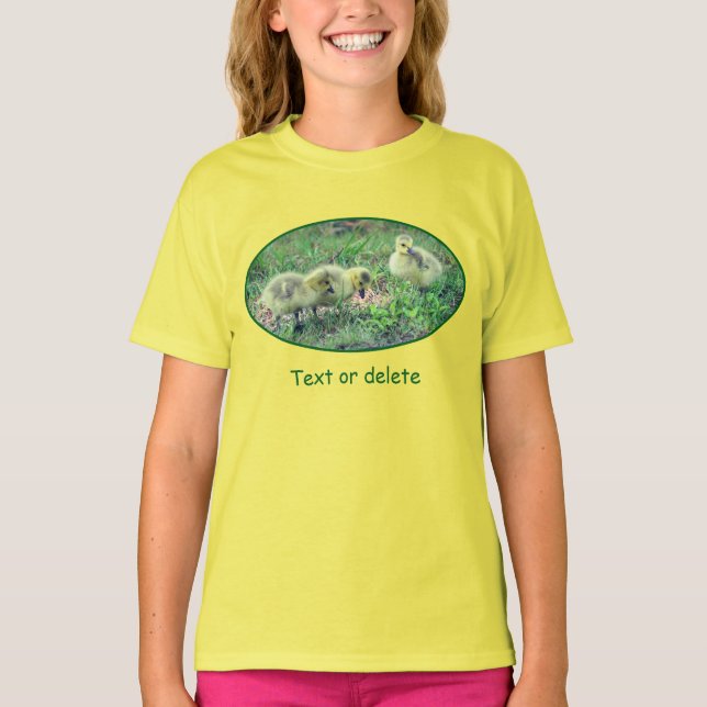 Canada Goose Babies Wildlife Personalized T-Shirt (Front)