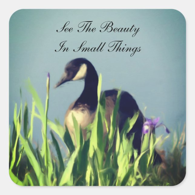 Canada Goose Beauty Small Things Inspirational  Square Sticker (Front)