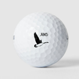 Canada Goose Bird Monogram Art Golf Balls