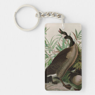 Canada Goose Birds of America Audubon Print Key Ring