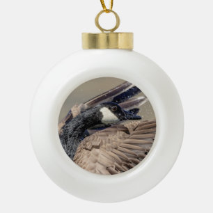 Canada Goose Ceramic Ball Christmas Ornament