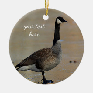 Canada goose ceramic tree decoration