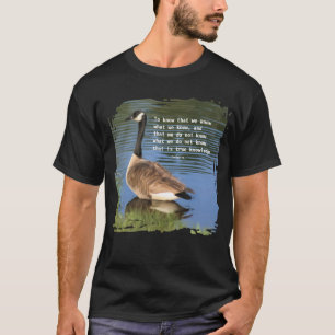 Canada Goose Confucius Knowledge Quote  T-Shirt